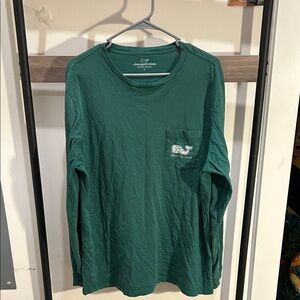 Vineyard Vines Men's Green Long Sleeve Tee